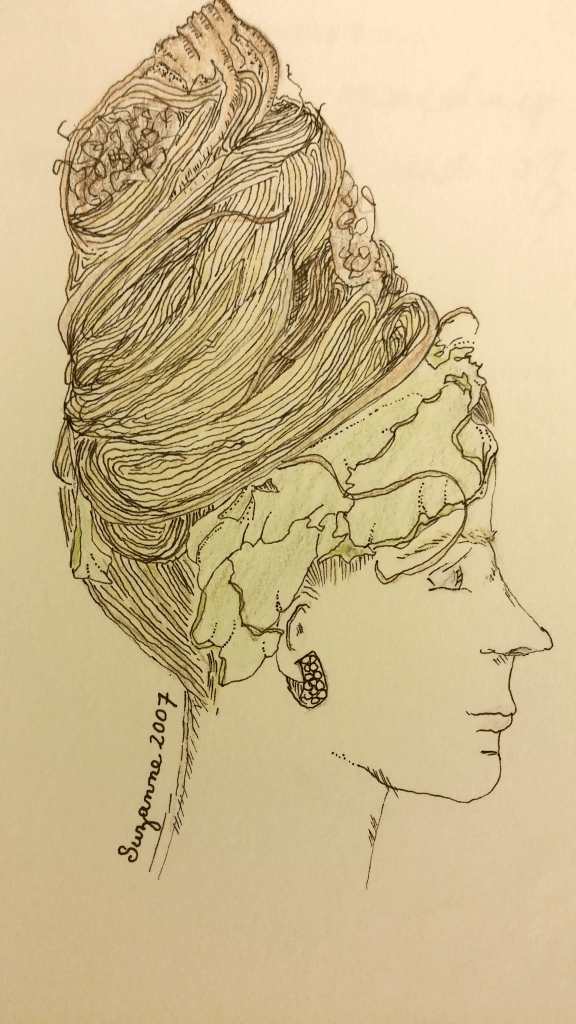 Self-portrait in lettuce